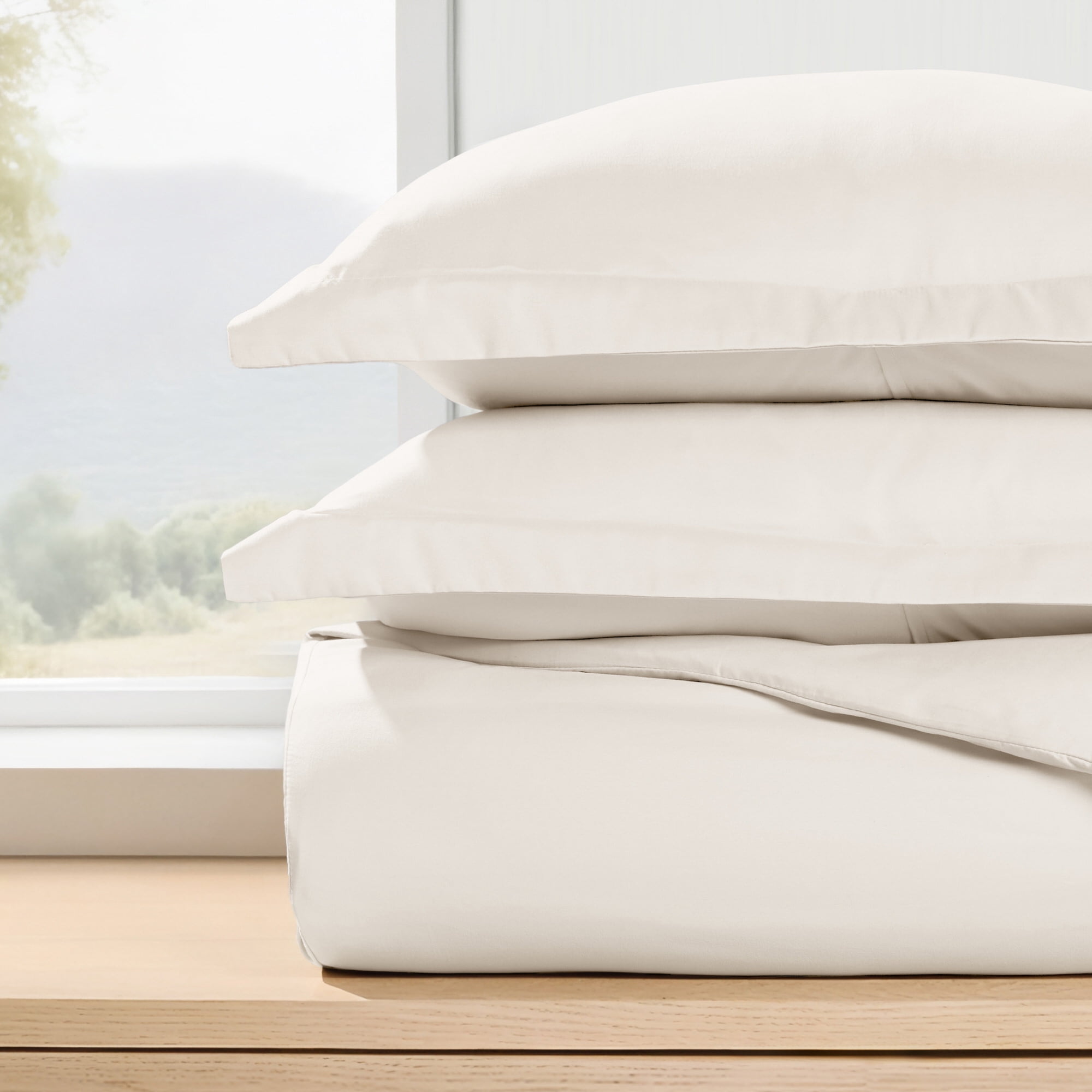 Ultra Soft & Breathable - Duvet Cover Set - King/Cal-King Ivory Bedding by Comfort Canopy