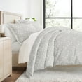 thumbnail image 1 of Duvet Cover Set - Ultra Soft & Breathable - Light Gray Farmhouse Rose for King Size Bedding by Comfort Canopy, 1 of 15