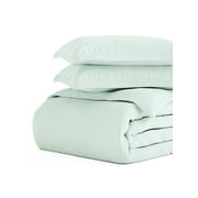Comfort Canopy - 3 Piece Mint Microfiber Solid Duvet Cover Set with Shams for King Size Bedding