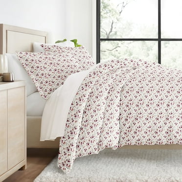 Duvet Cover Set - Ultra Soft & Breathable - Pink Farmhouse Blossoms for King Size Bedding by Comfort Canopy