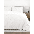 thumbnail image 1 of Comfort Canopy - 3 Piece White Pinch Pleated Duvet Cover Set with Shams for Twin Size Bedding, 1 of 10