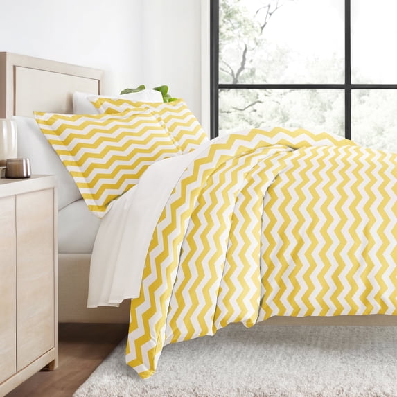 Duvet Cover Set - Ultra Soft & Breathable - Yellow Arrow for King Size Bedding by Comfort Canopy