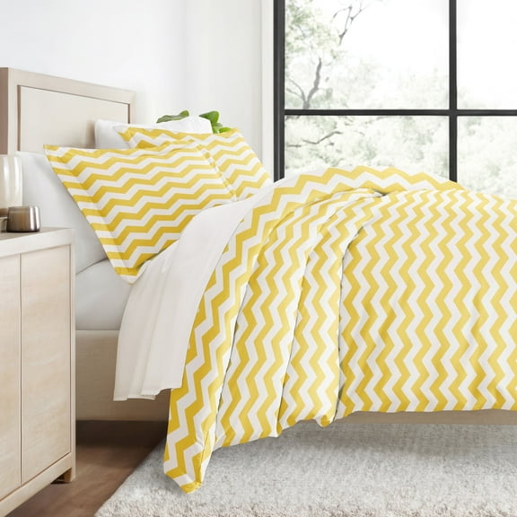 Duvet Cover Set - Ultra Soft & Breathable - Yellow Arrow for Queen Size Bedding by Comfort Canopy