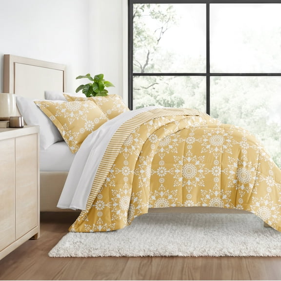 All Season Ultra Soft Comforter Set Lightweight Bedding in Daisy Floral for Full/Queen Size by Comfort Canopy