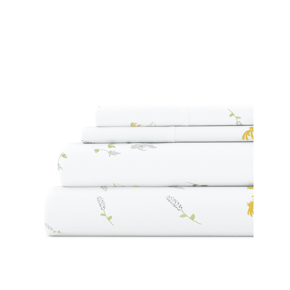 Ultra Soft & Breathable Wrinkle Free Bed Sheets Set - Farmhouse Style Bluebird for King Size Bedding by Comfort Canopy