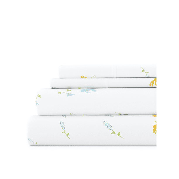 Comfort Canopy 4 Piece Farmhouse Style Bluebird Bed Sheets for Twin Bedding