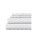 thumbnail image 1 of 4-Piece Gray Chevron Printed Bed Sheets Set for Full Size Bedding by Comfort Canopy, 1 of 11