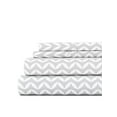 thumbnail image 1 of 4-Piece Gray Chevron Printed Bed Sheets Set for King Size Bedding by Comfort Canopy, 1 of 11