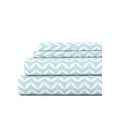 thumbnail image 1 of 4-Piece Light Blue Chevron Printed Bed Sheets Set for Twin Size Bedding by Comfort Canopy, 1 of 11