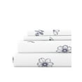 thumbnail image 1 of Ultra Soft & Breathable Wrinkle Free Bed Sheets Set - Navy Farmhouse Indigo Flower Print Microfiber for King Size Bedding by Comfort Canopy, 1 of 9