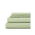 thumbnail image 1 of 4-Piece Sage Microfiber Bed Sheets Set in Scallop Pattern for Full Size Bedding by Comfort Canopy, 1 of 10
