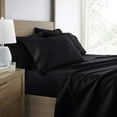 thumbnail image 1 of Breathable Cool Wrinkle Resistant Bed Sheets Set + 1 Bonus Pillowcase Black for Twin Size Bedding by Comfort Canopy, 1 of 12