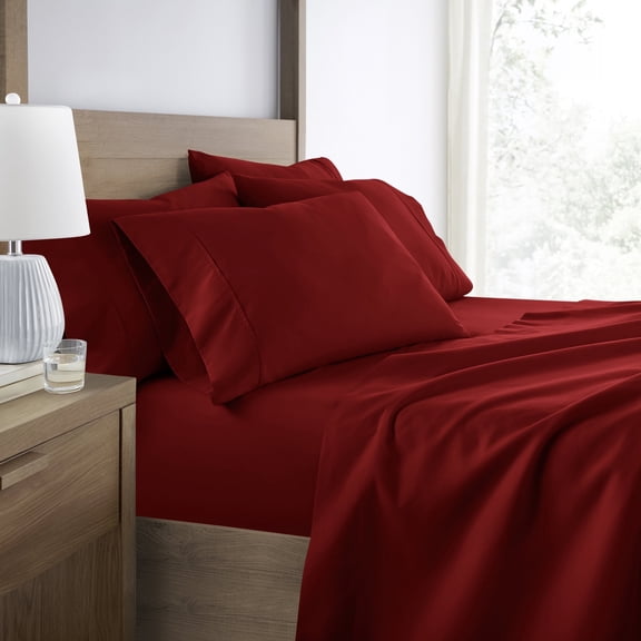 4 Piece Sheet Set - Ultra Soft, Easy Care - Comfort Canopy (Extra Pillowcase!) Burgundy, Twin XL