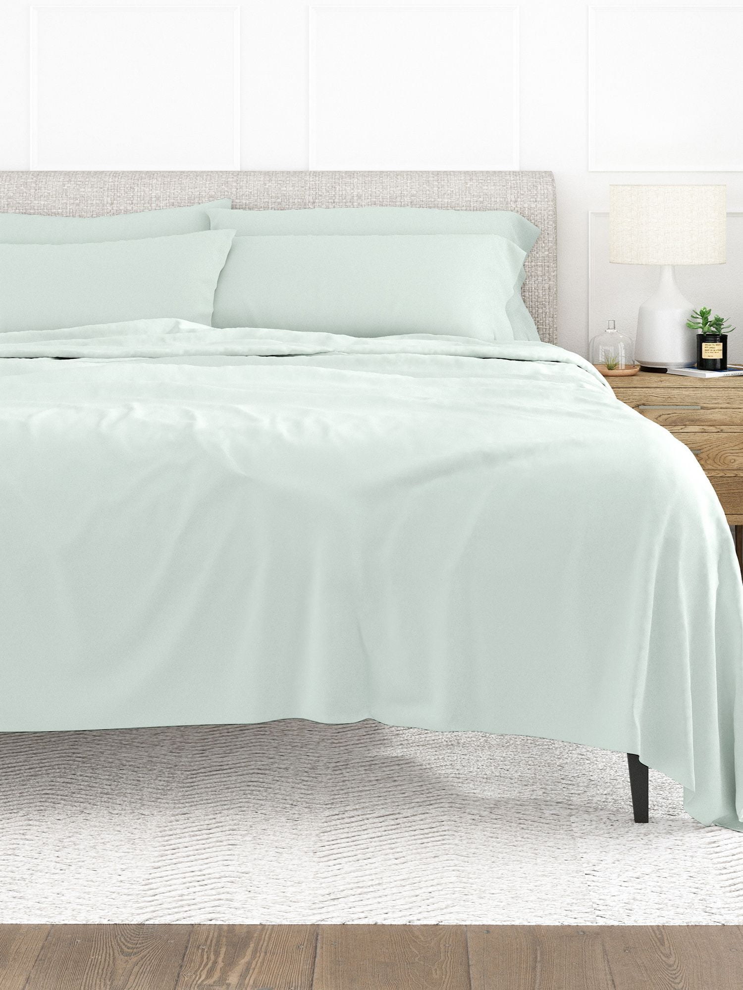 Comfort Canopy 6 Piece Solid Mint Microfiber Bed Sheets for Twin Size