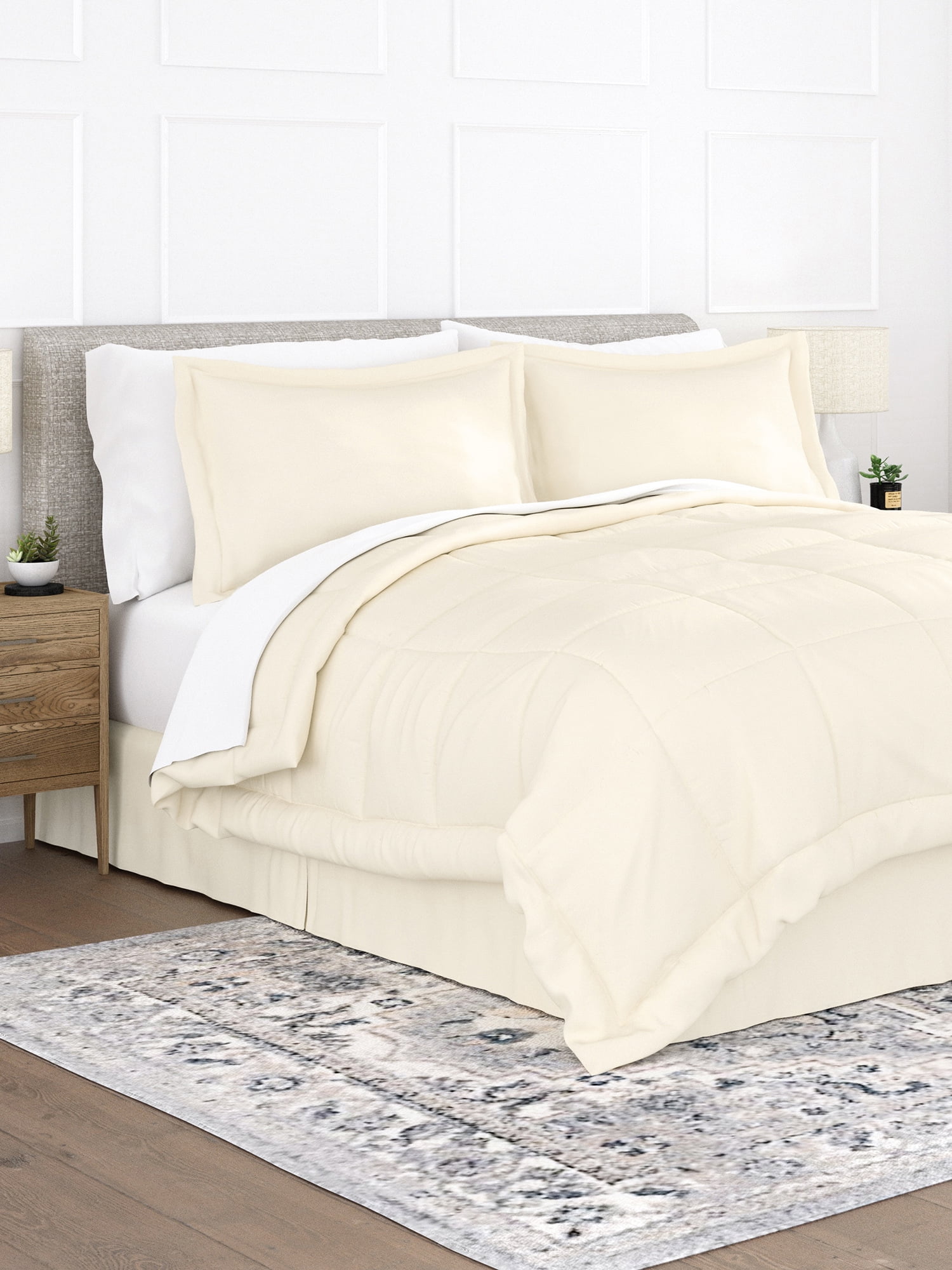 Comfort Canopy 8 Piece Ivory Bed In A Bag Microfiber Ultra Soft