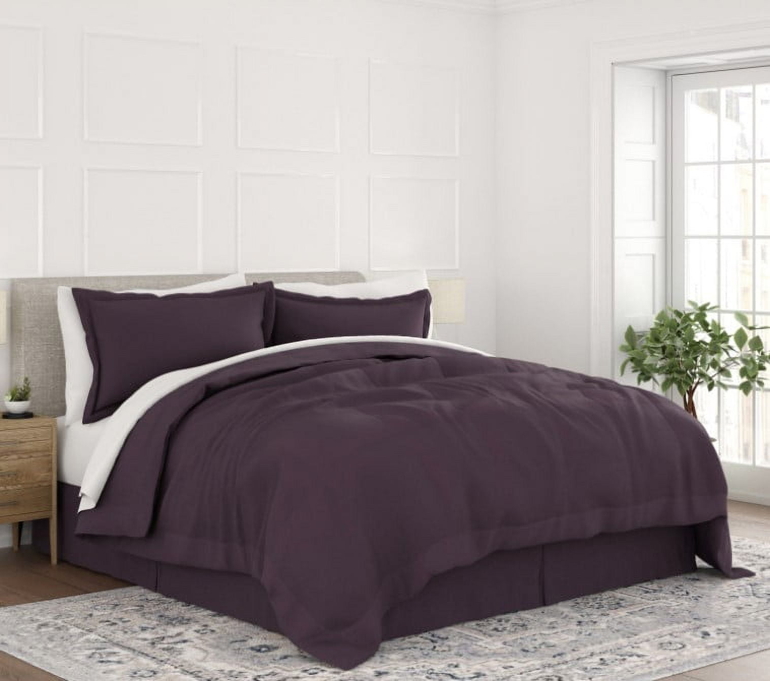 Comfort Canopy 8 Piece Purple Bed In A Bag Microfiber Ultra Soft