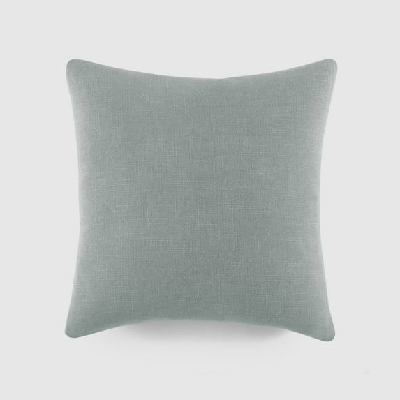 Stone Washed Throw Pillows in Distressed Cotton Solid Blue by Comfort Canopy