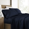 thumbnail image 1 of Luxury Cooling 100% Rayon From Bamboo Silky Soft Bed Sheets Set Navy Full Size Bedding by Comfort Canopy, 1 of 10