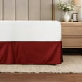 thumbnail image 1 of Tailored Pleated Bed Skirt Box Spring Frame Cover Dust Ruffle in Burgundy for Full Size Bedding by Comfort Canopy, 1 of 12