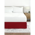 thumbnail image 1 of Comfort Canopy - Burgundy Pleated Bed Skirt Box Spring Frame Cover for Twin Size Bedding, 1 of 8