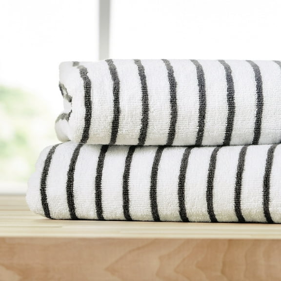 Comfort Canopy - Cabana Stripe Beach Pool Towels - Oversized 100% Ring Spun Cotton, Ultra Soft, Plush and Highly Absorbent, 35 x 65