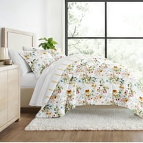 Comfort Canopy - Chintz Floral Stripe Ultra Soft Reversible Comforter Bed Set for Twin and TwinXL Bedding