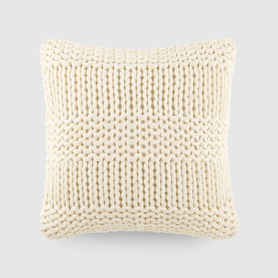 Comfort Canopy Cozy Chunky Knit Decor Throw Pillow Cover, 20" x 20"