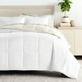 thumbnail image 1 of Comfort Canopy - Full White / Ivory Bedding Bundle, Reversible Microfiber Comforter and Patterned Sheet Set, 1 of 13