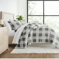 thumbnail image 1 of All Season Ultra Soft Comforter Set Down-Alternative Bedding in Gray Plaid Gingham for Twin/Twin XL Size by Comfort Canopy, 1 of 14