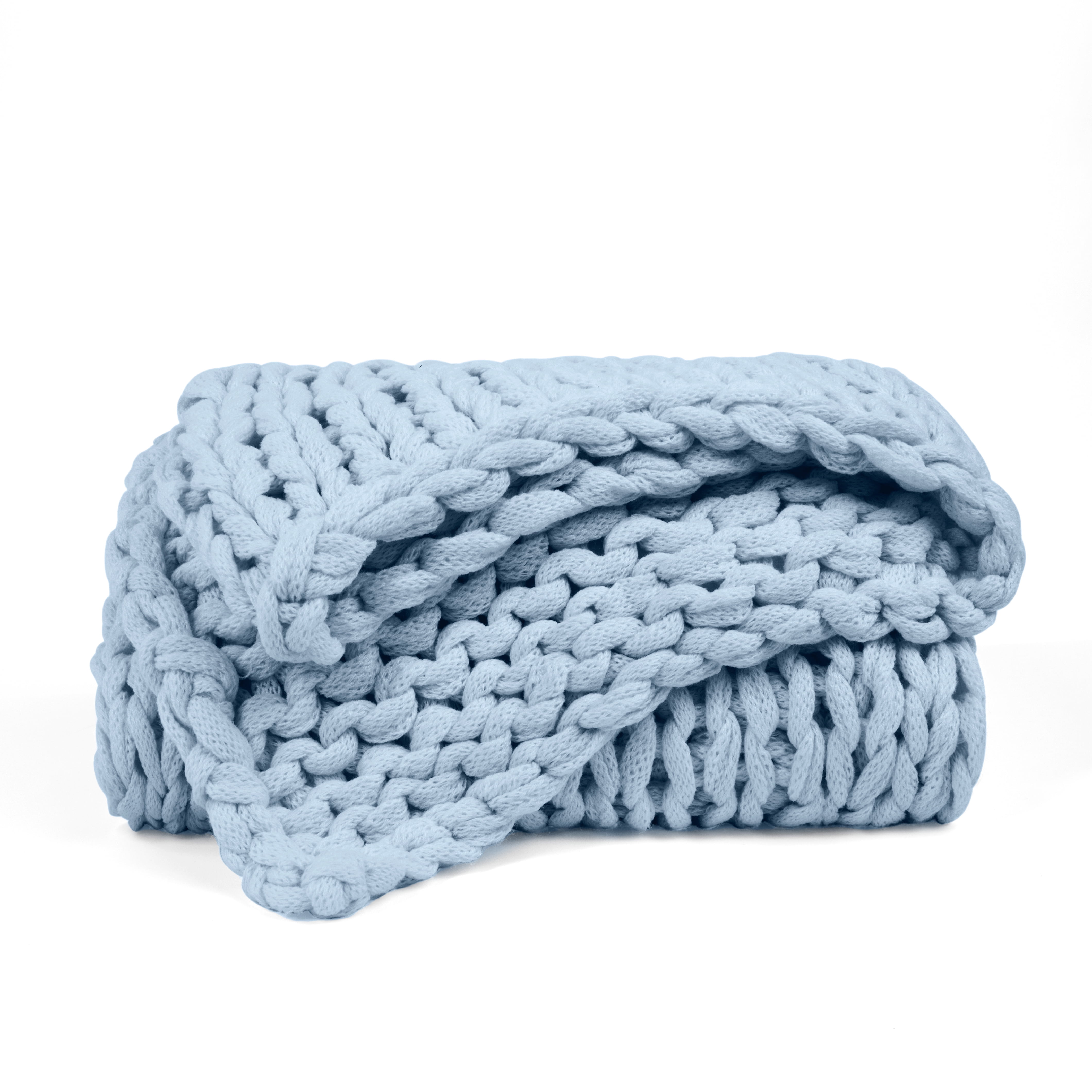 Chunky knit blanket outlet the range
