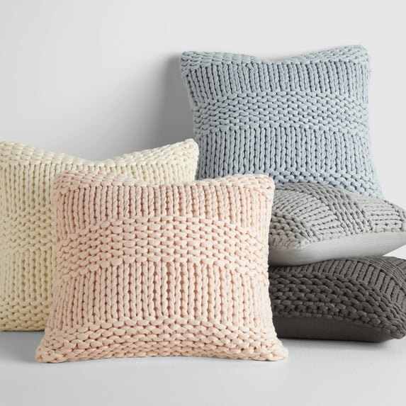 Chunky Knit Throw Pillow by Comfort Canopy