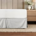 thumbnail image 1 of Tailored Pleated Bed Skirt Box Spring Frame Cover Dust Ruffle in Light Gray for Queen Size Bedding by Comfort Canopy, 1 of 12