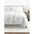 Comfort Canopy Light Gray Reversible Damask Stitched Quilt Coverlet