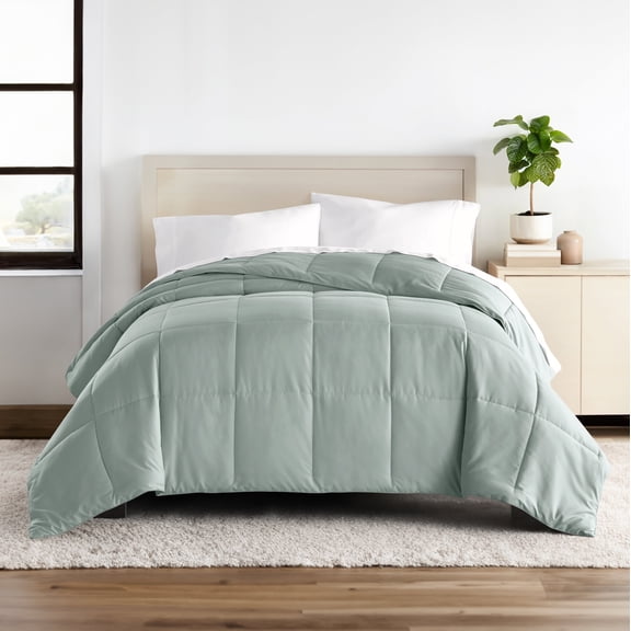 Breathable Cool Comforter All Season Lightweight Down-Alternative Solid Eucalyptus for Twin/Twin XL Size Bedding by Comfort Canopy
