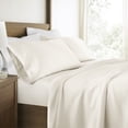 thumbnail image 1 of Luxury Cooling 100% Rayon From Bamboo Silky Soft Bed Sheets Set Ivory Queen Size Bedding by Comfort Canopy, 1 of 12