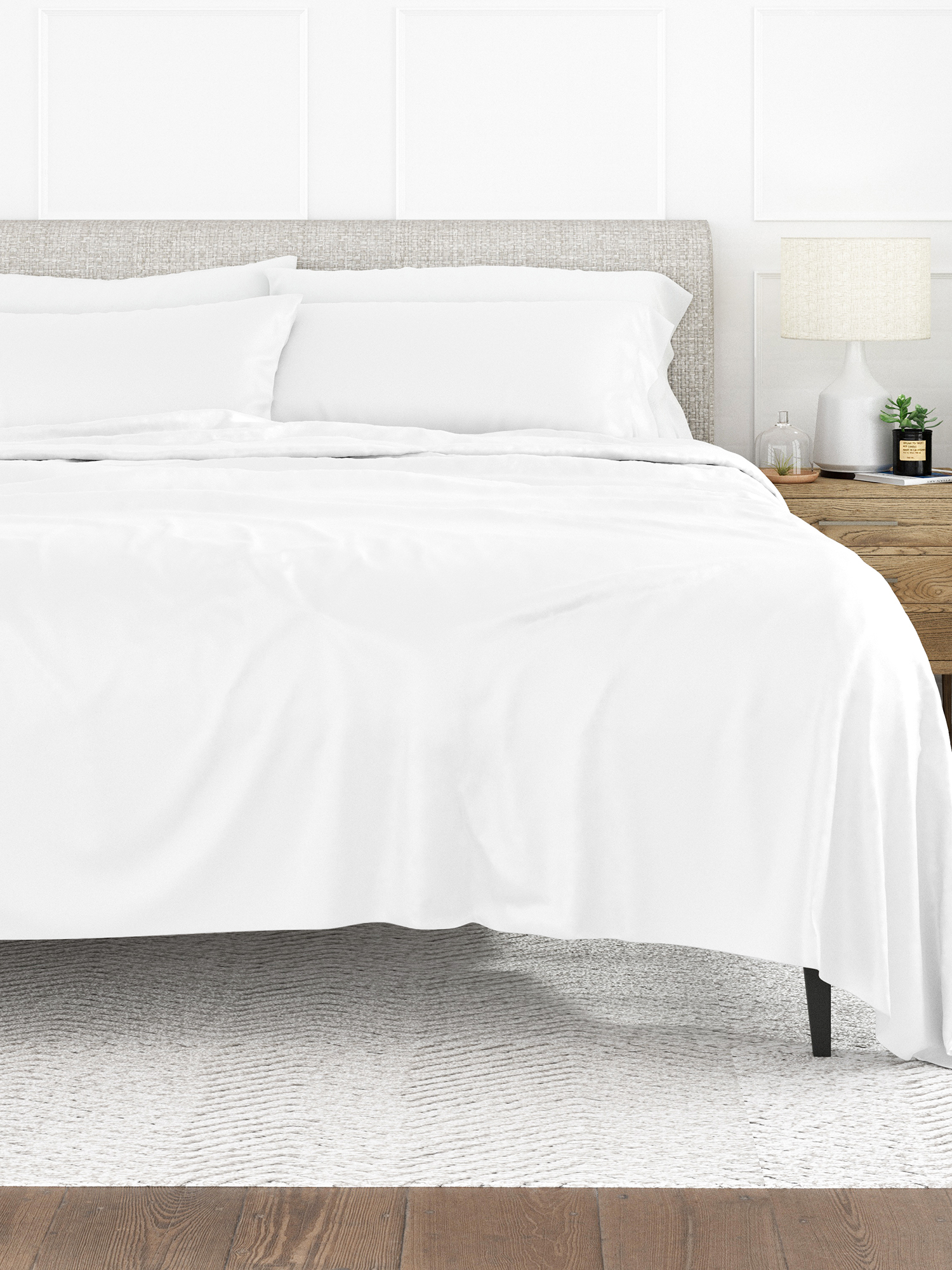 Cosy House Collection Luxury Bamboo Bed Sheet Set Hypoallergenic Bedding Blend 4 Piece