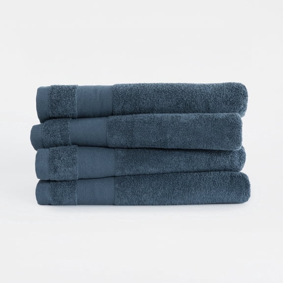 Comfort Canopy Hotel Quality 100% Ring Spun Cotton Ultra Plush Bath Set, Bath Towels (Set of 4), Navy