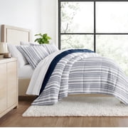 All Season Ultra Soft Comforter Set Lightweight Bedding in Farmhouse Stripe for Twin/Twin XL Size by Comfort Canopy