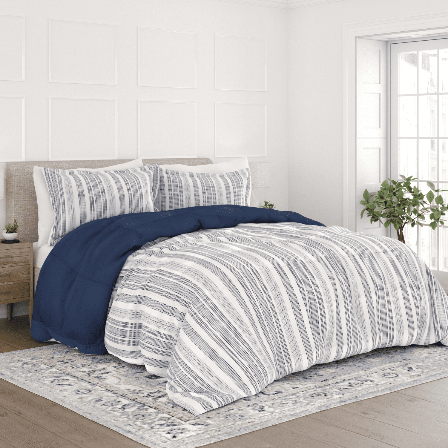 Comfort Canopy Navy Farmhouse Dreams Timeless Print All Seaon Down