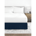 thumbnail image 1 of Comfort Canopy - Navy Pleated Bed Skirt Box Spring Frame Cover for California King Bedding, 1 of 9
