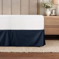 thumbnail image 1 of Tailored Pleated Bed Skirt Box Spring Frame Cover Dust Ruffle in Navy for King Size Bedding by Comfort Canopy, 1 of 12