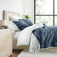 thumbnail image 1 of Lightweight Reversible Quilt Sets in Navy Horizon Patterned Coverlet for Full/Queen Size Beds by Comfort Canopy, 1 of 18