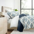 thumbnail image 1 of Ultra Soft Lightweight Quilt Sets in Distressed Diamond Navy for Full/Queen Bedding by Comfort Canopy, 1 of 16