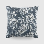 Cotton Decorative Throw Pillow in Distressed Floral by Comfort Canopy