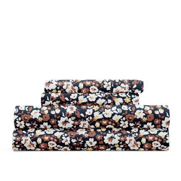 Delicate Blossoms Bed Sheets Set - Breathable and Ultra-Soft Floral Dream Terracotta for King Size Bedding by Comfort Canopy