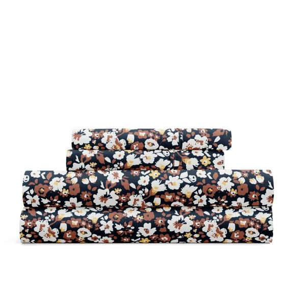 Delicate Blossoms Bed Sheets Set - Breathable and Ultra-Soft Floral Dream Terracotta for Full Size Bedding by Comfort Canopy