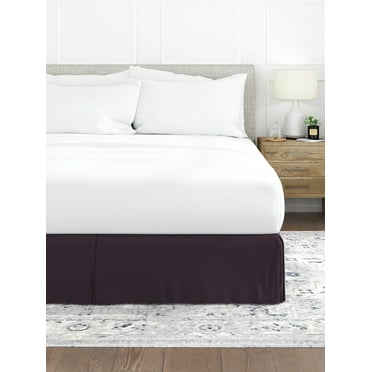 Comfort Canopy - Purple Pleated Bed Skirt Box Spring Frame Cover for TwinXL Size Bedding