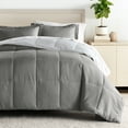 thumbnail image 1 of Comfort Canopy - Queen Gray / Light Gray Bedding Bundle, Reversible Microfiber Comforter and Patterned Sheet Set, 1 of 13