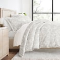 thumbnail image 1 of Duvet Cover Set - Ultra Soft & Breathable - Light Gray Weathered Floral for Full/Queen Bedding by Comfort Canopy, 1 of 14