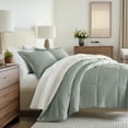thumbnail image 1 of All Season Reversible Comforter Set Breathable Cool in Eucalyptus & Natural Full/Queen Size Bedding by Comfort Canopy, 1 of 19